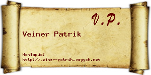 Veiner Patrik névjegykártya